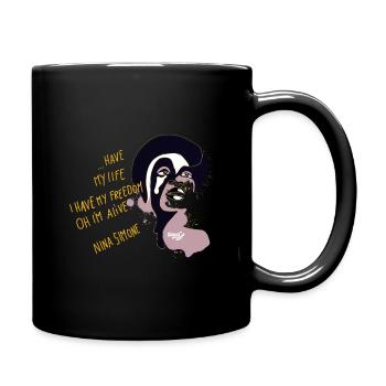 Nina simone - Tasse einfarbig - Schwarz - Rechts