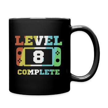 8ème anniversaire de niveau 8 cadeau complet - Mug uni - noir - Droite