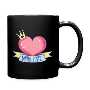 Women es Premium Beautiful Design Woman Power - Tasse einfarbig - Schwarz - Rechts