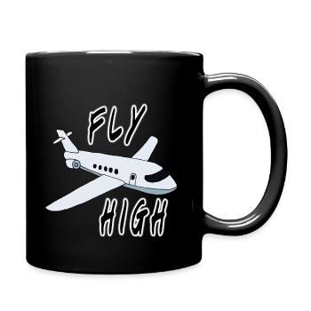 Avion - Mug uni - noir - Droite