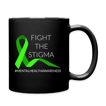 Fight The Stigma Mental Health Awareness II - Full Colour Mug - black - Right