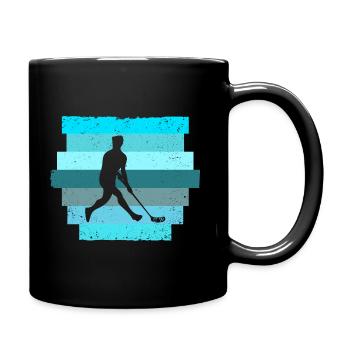 Floorball - Tasse einfarbig - Schwarz - Rechts