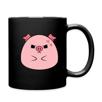 badass cool angry sweet pig pig pig - Full Colour Mug - black - Right