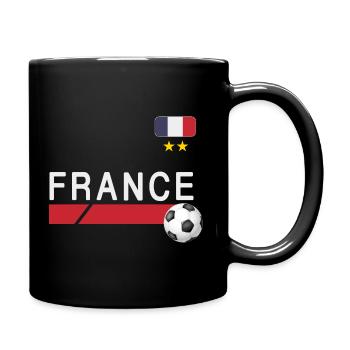 France - Foot Supporter Équipe de France 2 Étoiles - Mug uni - noir - Droite