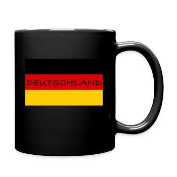 Deutschlandflagge Deutschland Flagge - Tasse einfarbig - Schwarz - Rechts