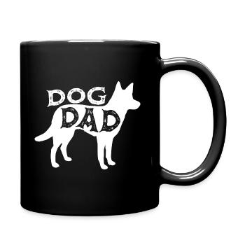 DOG DAD - toller Spruch Hundebesitzer - Tasse einfarbig - Schwarz - Rechts