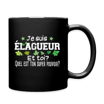 Elagueur Paysagiste métier charpentier bûcheron - Mug uni - noir - Droite