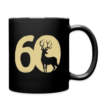 Hirsch Jagd Tracht 60 - Tasse einfarbig - Schwarz - Rechts