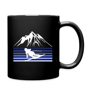 skiing - Full Colour Mug - black - Right