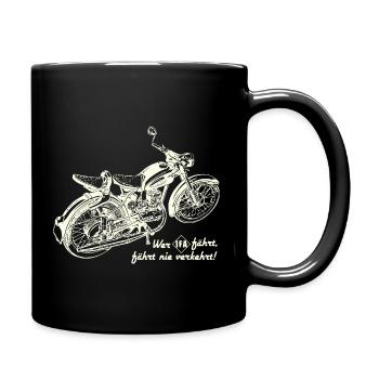 RT 125 - DDR Oldtimer Motorrad Ostalgie - Tasse einfarbig - Schwarz - Rechts