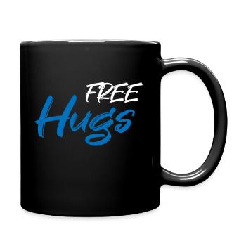 Free hugs - Tasse einfarbig - Schwarz - Rechts