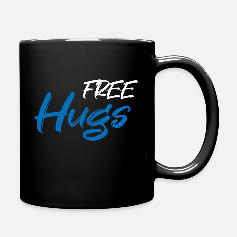 Free hugs - Tasse einfarbig - Schwarz
