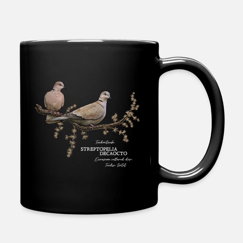 Türkentauben - Tasse einfarbig - Schwarz