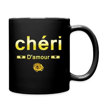 Chéri d'amour - Mug uni - noir - Droite