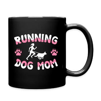 Canicross Laufen mit Hund Canicross Läuferin - Tasse einfarbig - Schwarz - Rechts