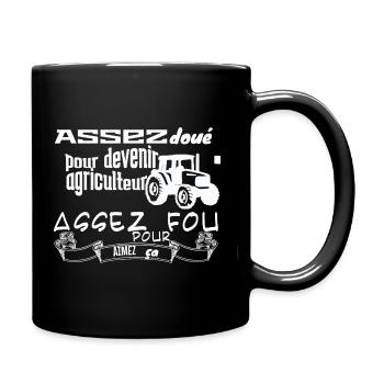 ASSEZ DOUE POUR DEVENIR AGRICULTEUR - Mug uni - noir - Droite