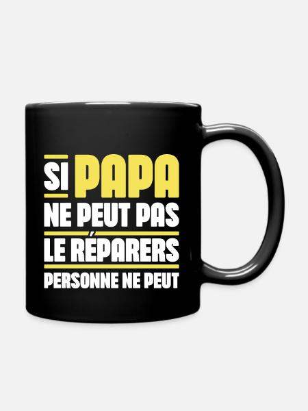 Si papa ne peut le réparer cadeau papa fête des - Mug uni - noir