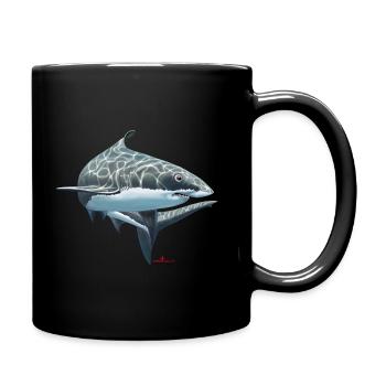 great white shark/ shark - Full Colour Mug - black - Right