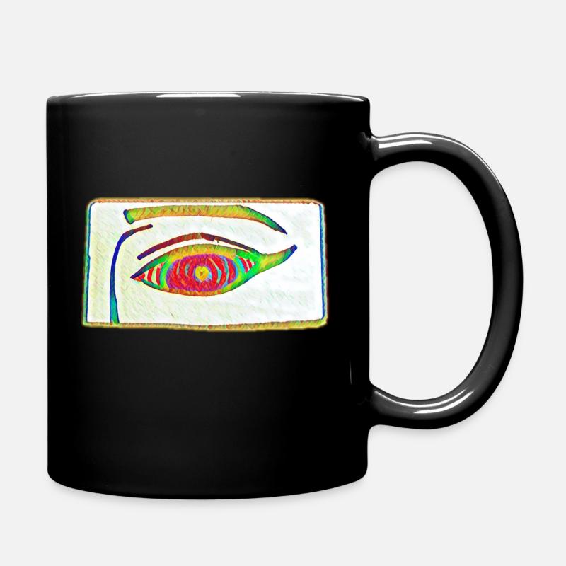 Illusion eye - Tasse einfarbig - Schwarz