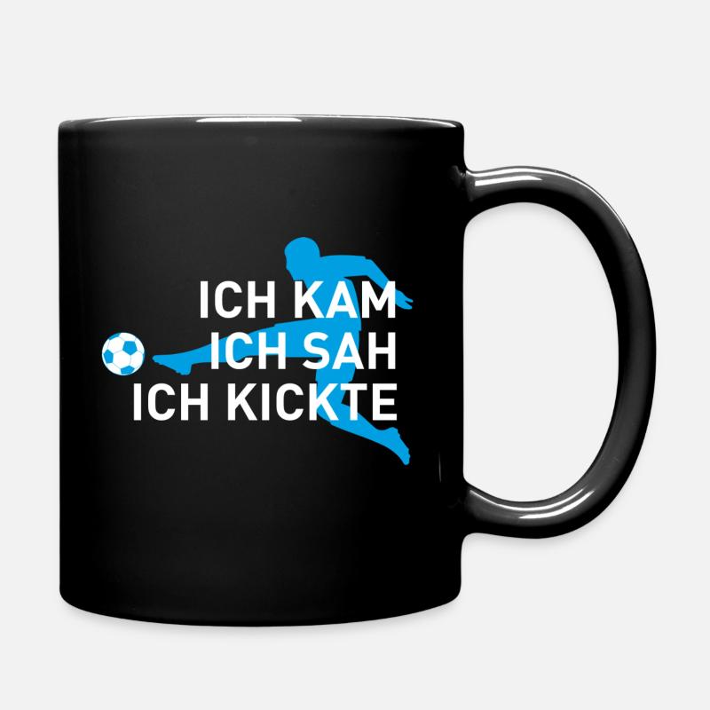 Ich kam, ich sah, ich kickte - Tasse einfarbig - Schwarz