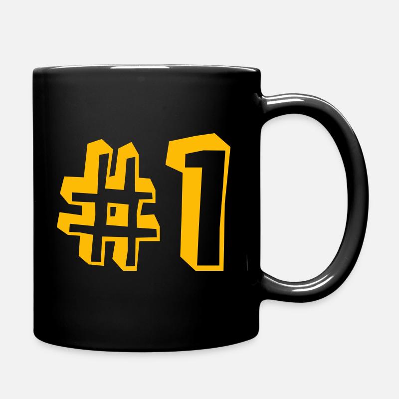 Nummer Eins Erster Platz Sieger - Tasse einfarbig - Schwarz