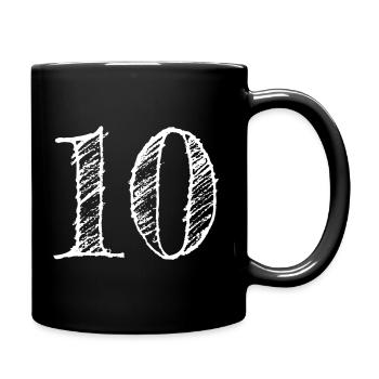 Numéro 10 - Mug uni - noir - Droite