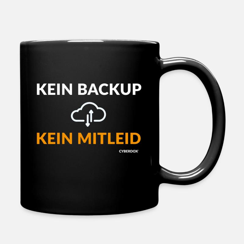 No Backup - Tasse einfarbig - Schwarz