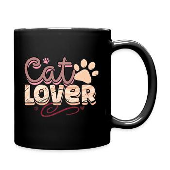 Cat lovers - Full Colour Mug - black - Right