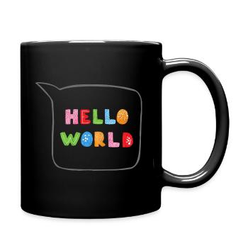 cute baby sayings baby clothes children's clothes - Full Colour Mug - black - Right