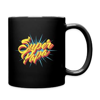 Super Papa - Famille Héros Vintage - Mug uni - noir - Droite