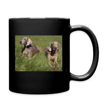Delta mit Freund - Tasse einfarbig - Schwarz - Rechts