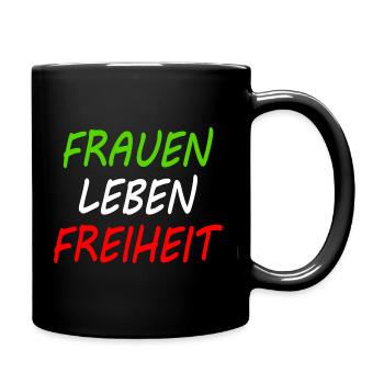 Frauen leben freiheit - Tasse einfarbig - Schwarz - Rechts