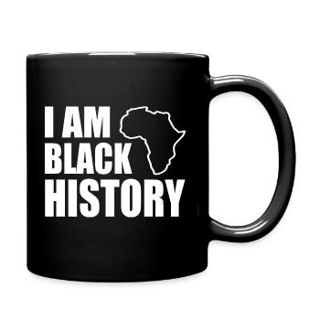 I am black histor - Mug uni - noir - Droite