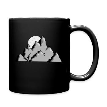 Mountain - Tasse einfarbig - Schwarz - Rechts