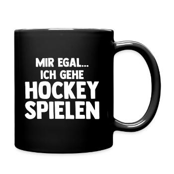Eishockey Hockeyspieler Hockey - Tasse einfarbig - Schwarz - Rechts