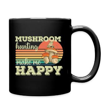 Pilzsammler und Pilz Freunde - Tasse einfarbig - Schwarz - Rechts