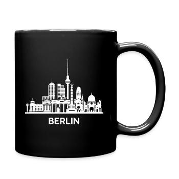 Berlin, weiß. Erweiterte Version - Tasse einfarbig - Schwarz - Rechts
