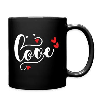 Amour - Mug uni - noir - Droite