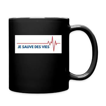 je sauve des vies - Mug uni - noir - Droite