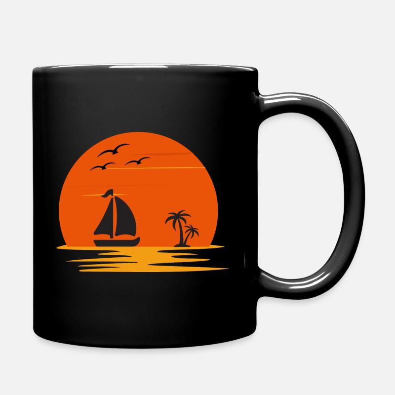 Sonnenuntergang - Tasse einfarbig - Schwarz