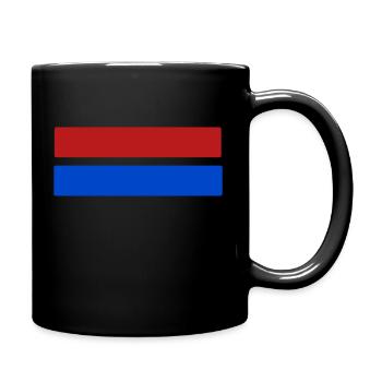 Red Blue - Tasse einfarbig - Schwarz - Rechts