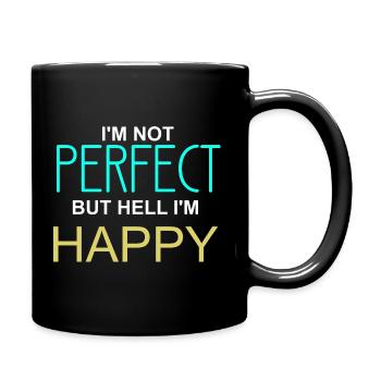 I m Not Perfect bk - Full Colour Mug - black - Right