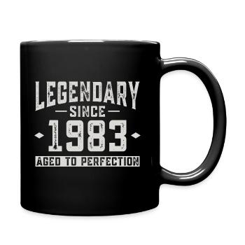 Legendär seit 1983 - Tasse einfarbig - Schwarz - Rechts