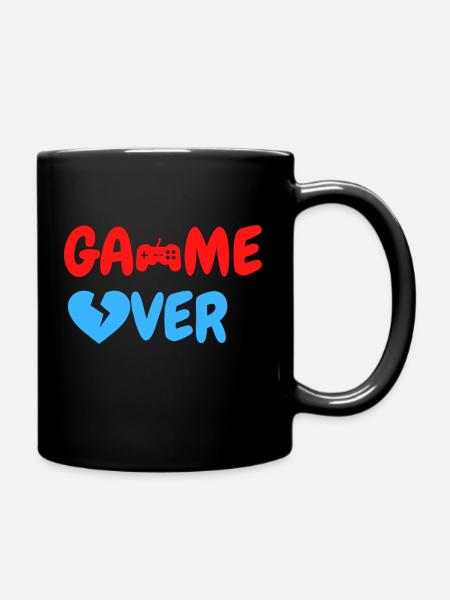 Game Over - Tasse einfarbig - Schwarz