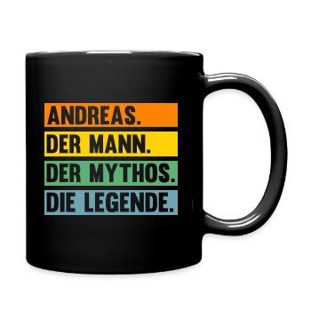 Andreas - Tasse einfarbig - Schwarz - Rechts