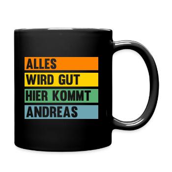 Andreas - Tasse einfarbig - Schwarz - Rechts