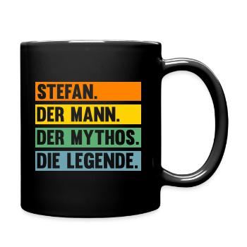 Stefan - Tasse einfarbig - Schwarz - Rechts