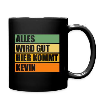 Kevin - Tasse einfarbig - Schwarz - Rechts