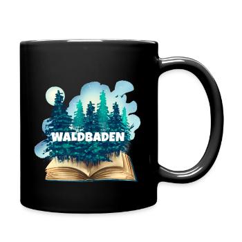 Entspannung Waldbaden Achtsamkeitstrainer Natur - Tasse einfarbig - Schwarz - Rechts