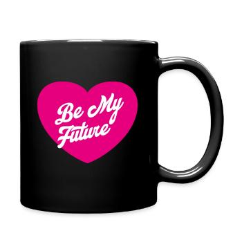 Be my future - coeur saint valentin - Mug uni - noir - Droite